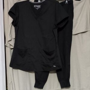 Grey's Anatomy Black Women's Scrub Set